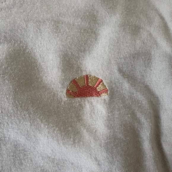 White, Yellow, and Orange Sun and Palm Trees Long Sleeve Top- C&C California - Picture 4 of 6